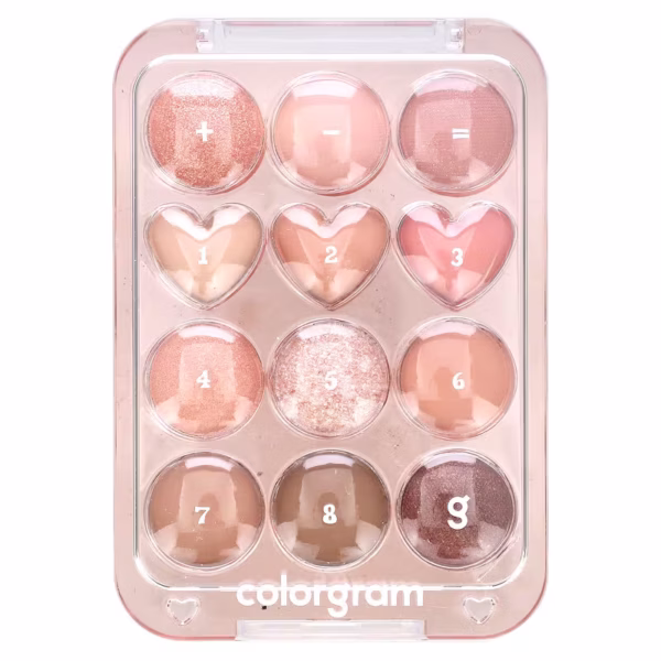 COLORGRAM PIN POINT EYESHADOW PALETTE 01 PEACH + CORAL = LOVE - PALETA DE SOMBRAS.