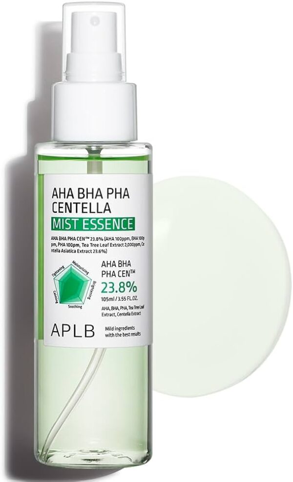 APLB AHA, BHA, PHA CENTELLA MIST ESSENCE 105ml - ESENCIA DE AHA, BHA Y PHA CON CENTELLA ASIATICA.