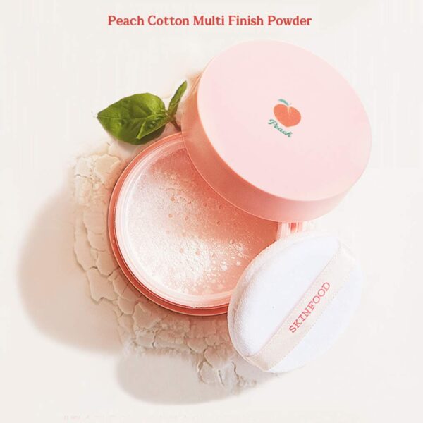SKINFOOD PEACH COTTON MULTI FINISH POWDER - POLVO TRASLUCIDO - Imagen 3