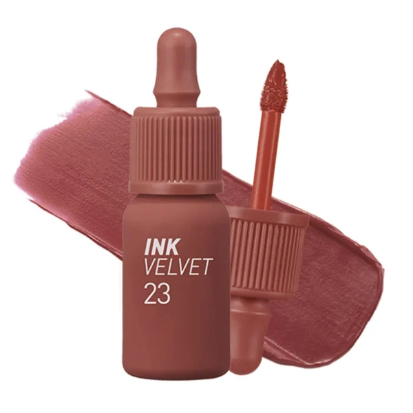 PERIPERA INK VELVET LIP TINT 23 NUTTY NUDY - TINTA PARA LABIOS CON ACABADO VELVET.
