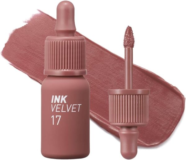 PERIPERA INK VELVET LIP TINT 17 ROSY NUDE - TINTA PARA LABIOS CON ACABADO VELVET.