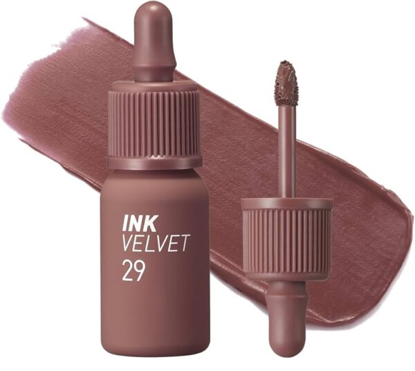PERIPERA INK VELVET LIP TINT 29 COCOA NUDE - TINTA PARA LABIOS CON ACABADO VELVET.