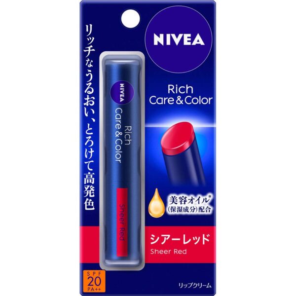 NIVEA MOIST PURE COLOR  SHEER RED - BALSAMO HIDRATANTE.