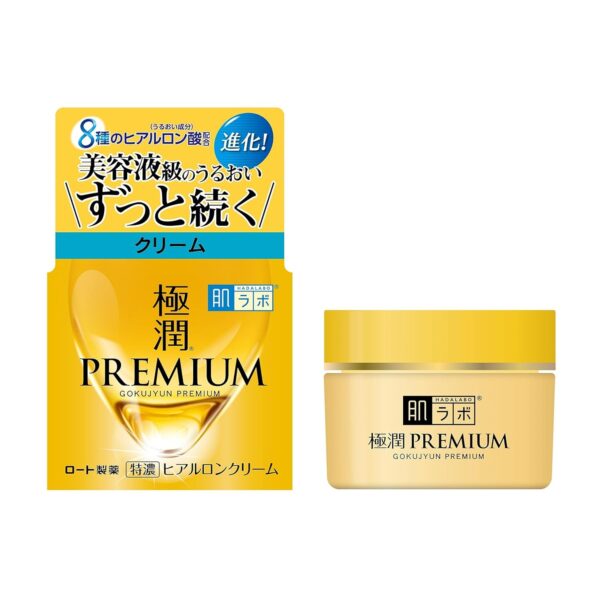 HADALABO GOKUJUN PREMIUM HYLURONIC CREAM - CREMA HIDRATANTE CON VARIOS TIPOS DE ACIDO HIALURONICO.