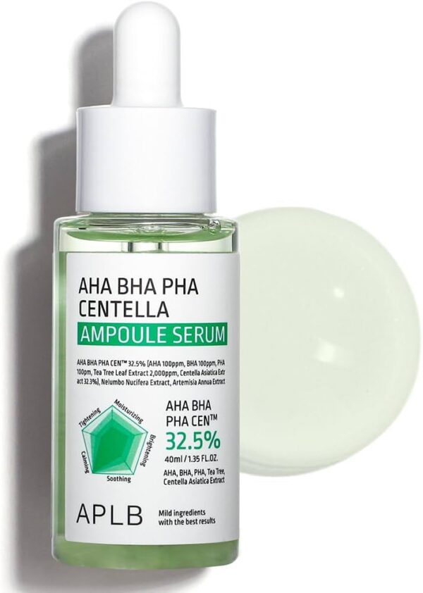 APLB AHA, BHA, PHA CENTELLA AMPOULE SERUM - SERUM DE AHA, BHA Y PHA CON CENTELLA ASIATICA.
