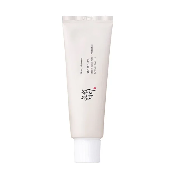 BEAUTY OF JOSEON RELIEF SUN RICE + PROBIOTICS (SPF50+ PA++++) 50ML  - PROTECTOR SOLAR A BASE DE ARROZ Y PROBIOTICOS.
