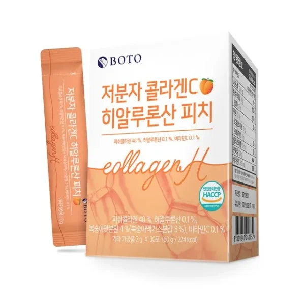BOTO SMALL MOLECULAR COLLAGEN C HYALURONIC ACID PEACH - PROBIOTICOS EN POLVO.