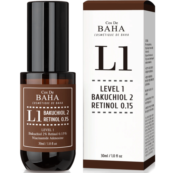 COS DE BAHA - LEVEL 1 BAKUCHIOL 2 RETINOL 0.15 SERUM (L1) - SERUM DE RETINOL Y BAKUCHIOL