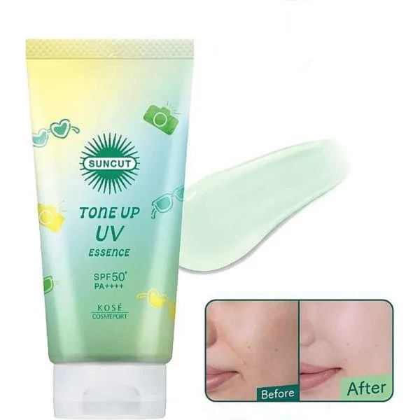 SUNCUT TONE UP UV ESSENCE LAVENDER MINT GREEN 80gr - PROTECTOR SOLAR NIVELADOR DE COLOR - Imagen 2