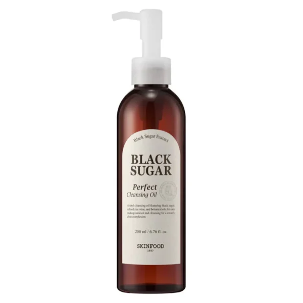 SKINFOOD BLACK SUGAR PERFECT CLEANSING OIL 200ML - ACEITE LIMPIADOR A BASE DE AZUCAR NEGRO.