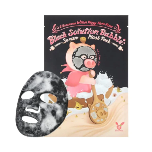 WITCH PIGGY HELL PORE BLACK SOLUTION BUBBLE SERUM MASK PACK - MASCARILLA