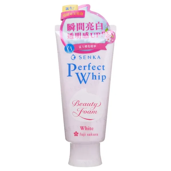 SHISEIDO SENKA PERFECT WHIP WHITE FUJI SAKURA BEAUTY FACE FOAM-LIMPIADOR ESPUMOSO - Imagen 3