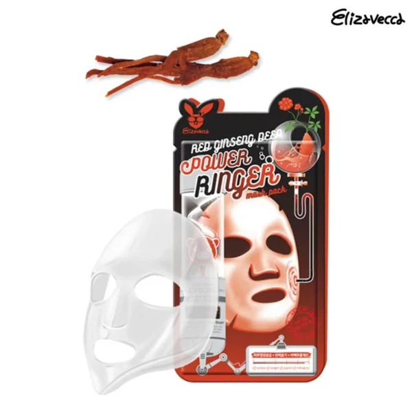 ELIZAVECCA DEEP POWER RINGER GINSENG MASK PACK 1UD-MASCARILLA DE VELO - Imagen 2