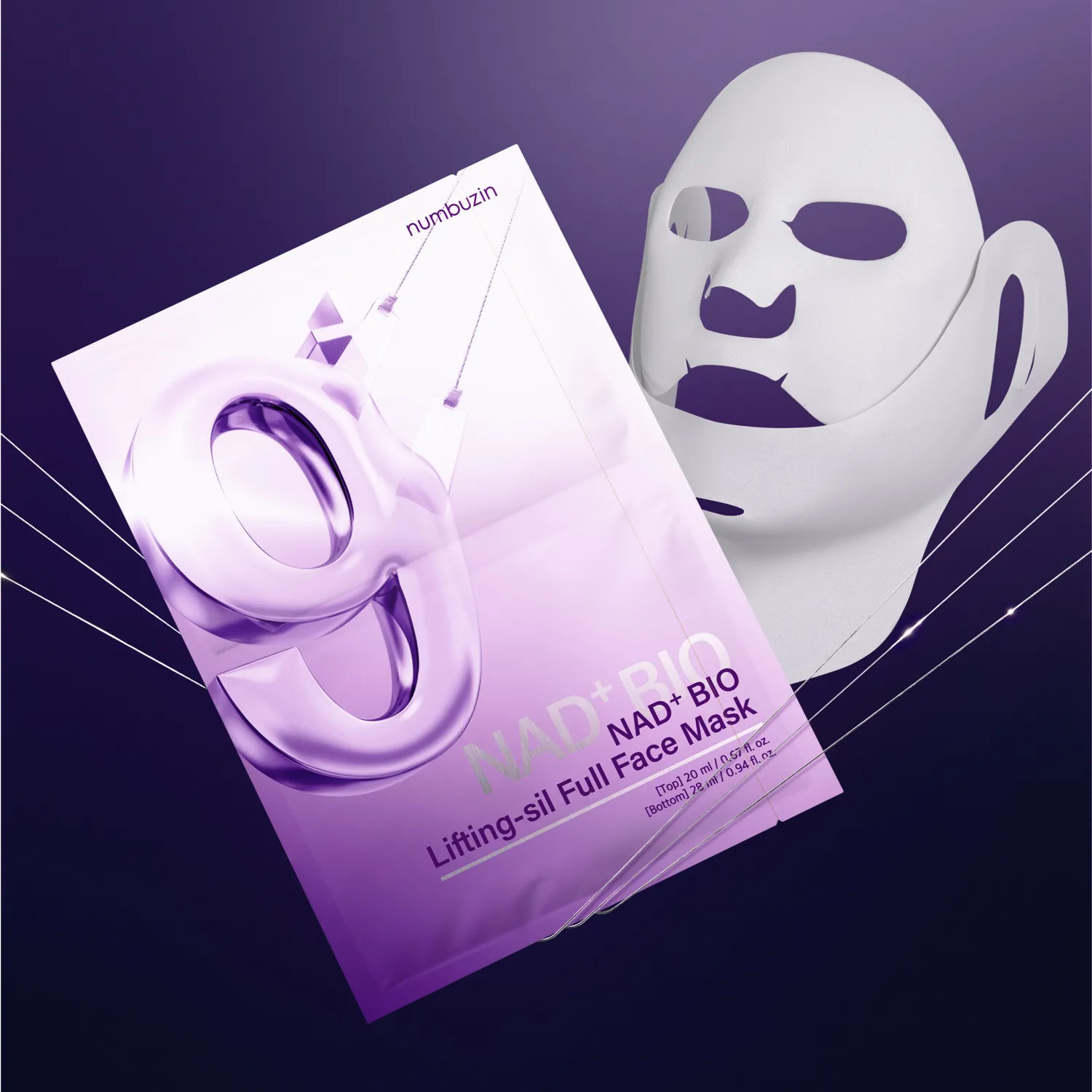 NUMBUZIN (4EA) NO.9 NAD BIO LIFTING FULL COVER FACIAL MASK-MASCARILLA LIFTING FACIAL - Imagen 5
